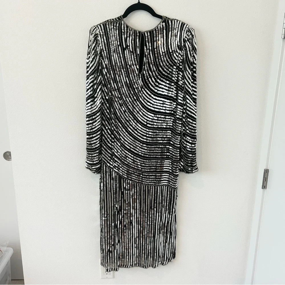 Vintage Judith Ann Creations Sequined Cocktail Dress - Picture 2 of 7